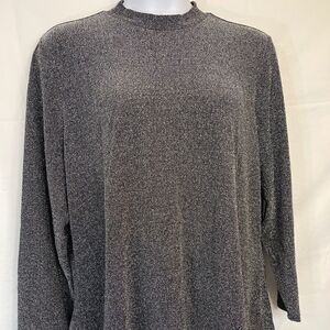 Modcloth Metallic Shimmer Mock Neck Sz 4X